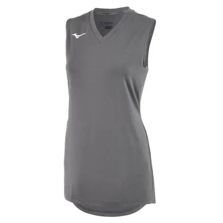 Mizuno Women's V-Neck Sleeveless Volleyball Jersey grey