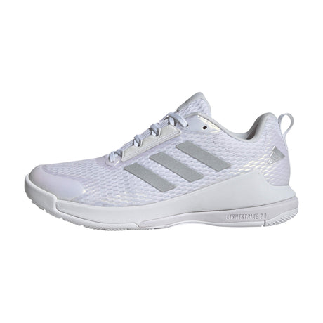 adidas Women's Novaflight 2 W Volleyball Shoe - White/Silver/White - 2