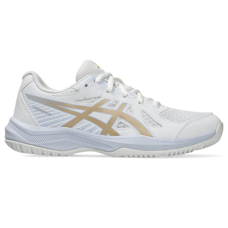 ASICS Youth Upcourt 6 GS Volleyball Shoe White/ Champagne - 1