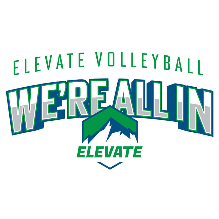 elevate volleyball we're all in design option 013 spirit store all volleyball