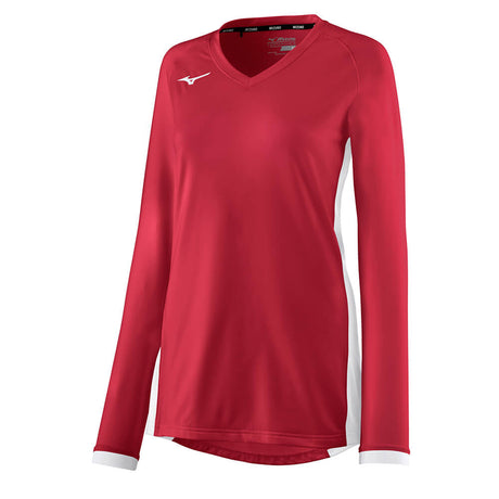 Mizuno Women's Spike Long Sleeve Jersey Red - 1