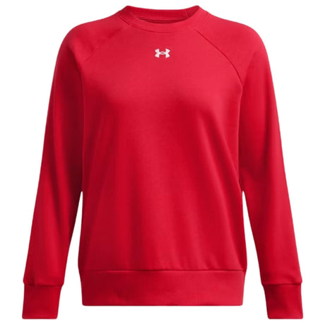 Under Armour Women's Rival Fleece Crew red