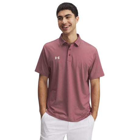 Under Armour Men's Drive Stripe Polo Cardinal - 1