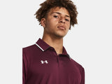 Under Armour Men's Team Tipped Polo Cardinal - 6