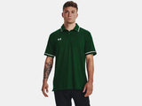 Under Armour Men's Team Tipped Polo Forest - 1