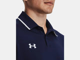 Under Armour Men's Team Tipped Polo Navy - 6