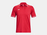 Under Armour Men's Team Tipped Polo Red - 4