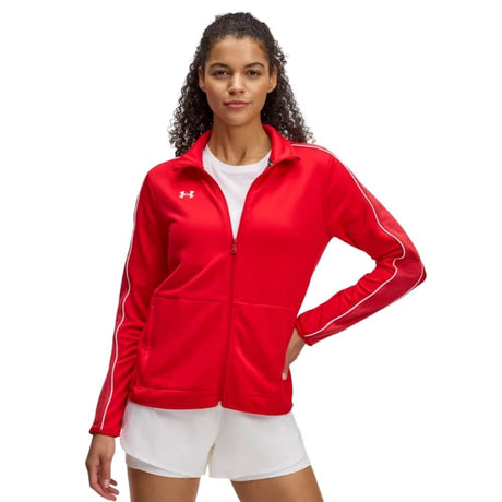 Under Armour Women's Command Warm Up Full-Zip Red - 1