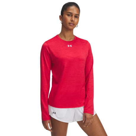 Under Armour Women's Tech Vent Long Sleeve Red - 1