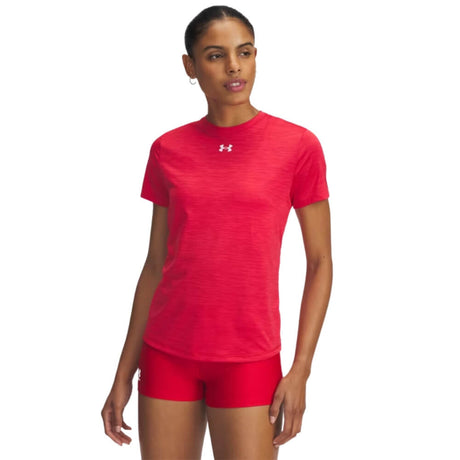 Under Armour Women's Tech Vent Short Sleeve Red - 1