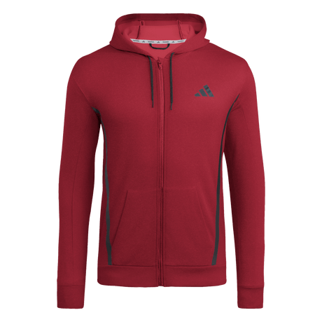 adidas Men's Game&Go Full Zip Hoodie Burgundy