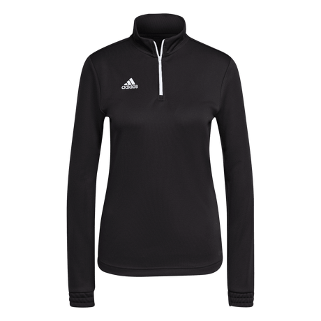 adidas Women's Entrada 22 1/4 Zip Black - 1