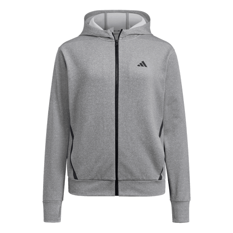 adidas Women's Game&Go Full Zip Hoodie Light Gray - 1