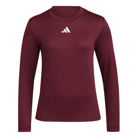 adidas Women's Gametime Long Sleeve Jersey Maroon - 1