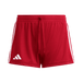 adidas Women's Three Stripe Short - 3" Inseam red front