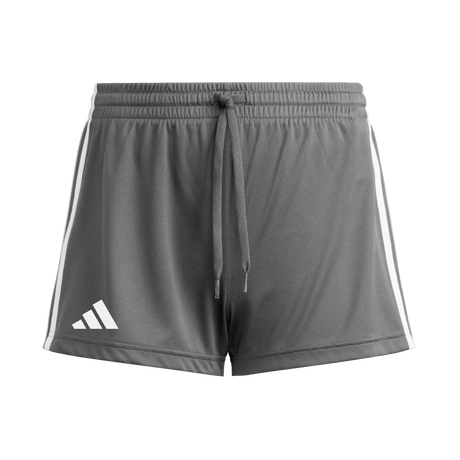 adidas Women's Three Stripe Short - 3" Inseam dark grey front