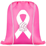 Pink Ribbon Volleyball Cinch Bag
